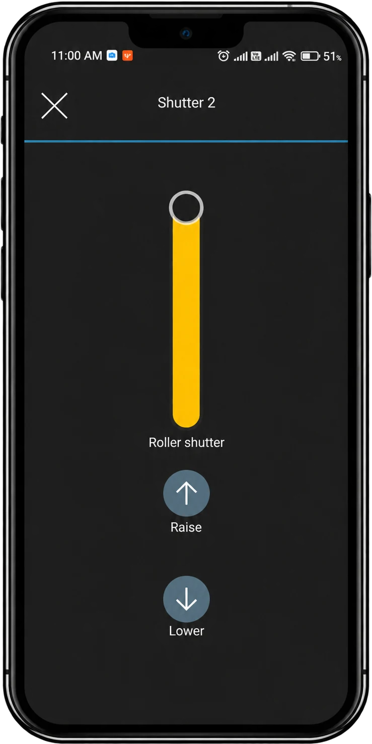 Smart home app: roller shutter control